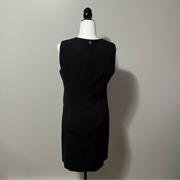 Michael Kors Sleeveless Mid Length Sheath Black Dress Studded Accents - Picture 7 of 11